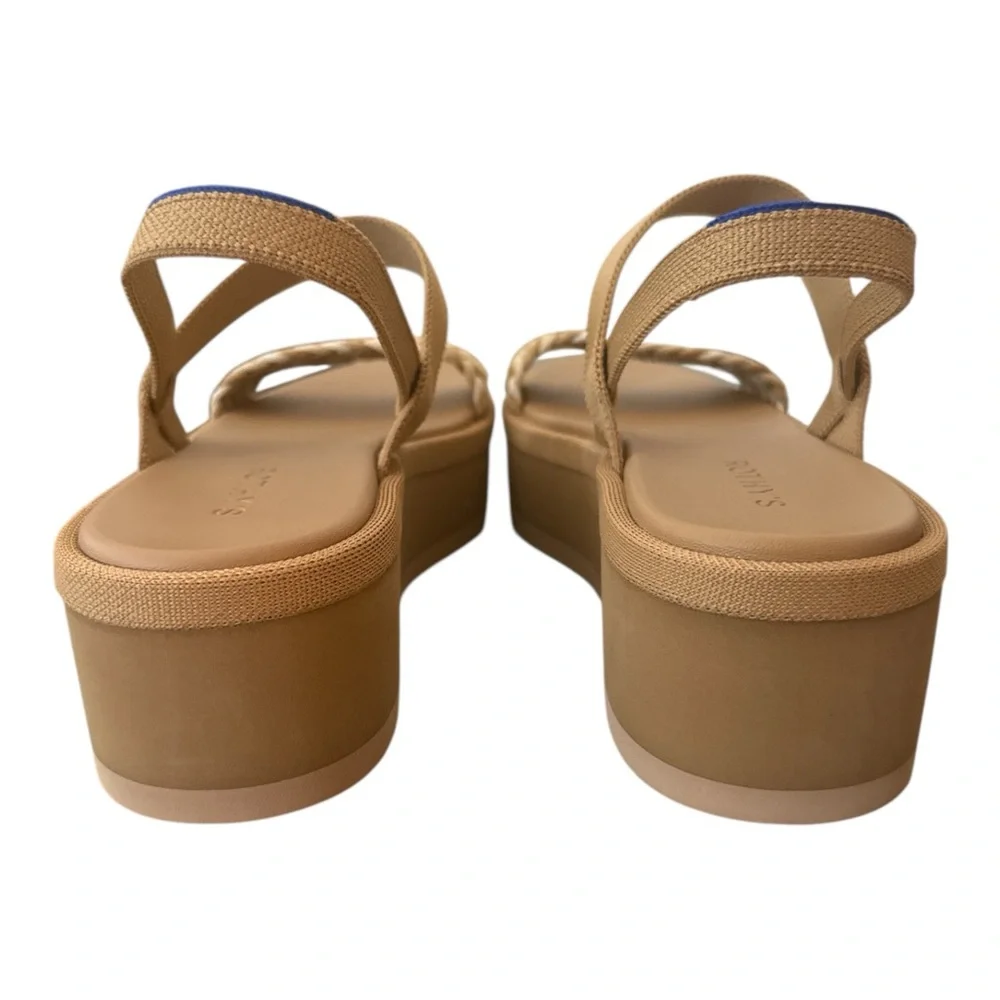 NWOT Rothy’s‎ Women’s Lightweight Wedge Sandal Neutral Beige Woven Size 11W